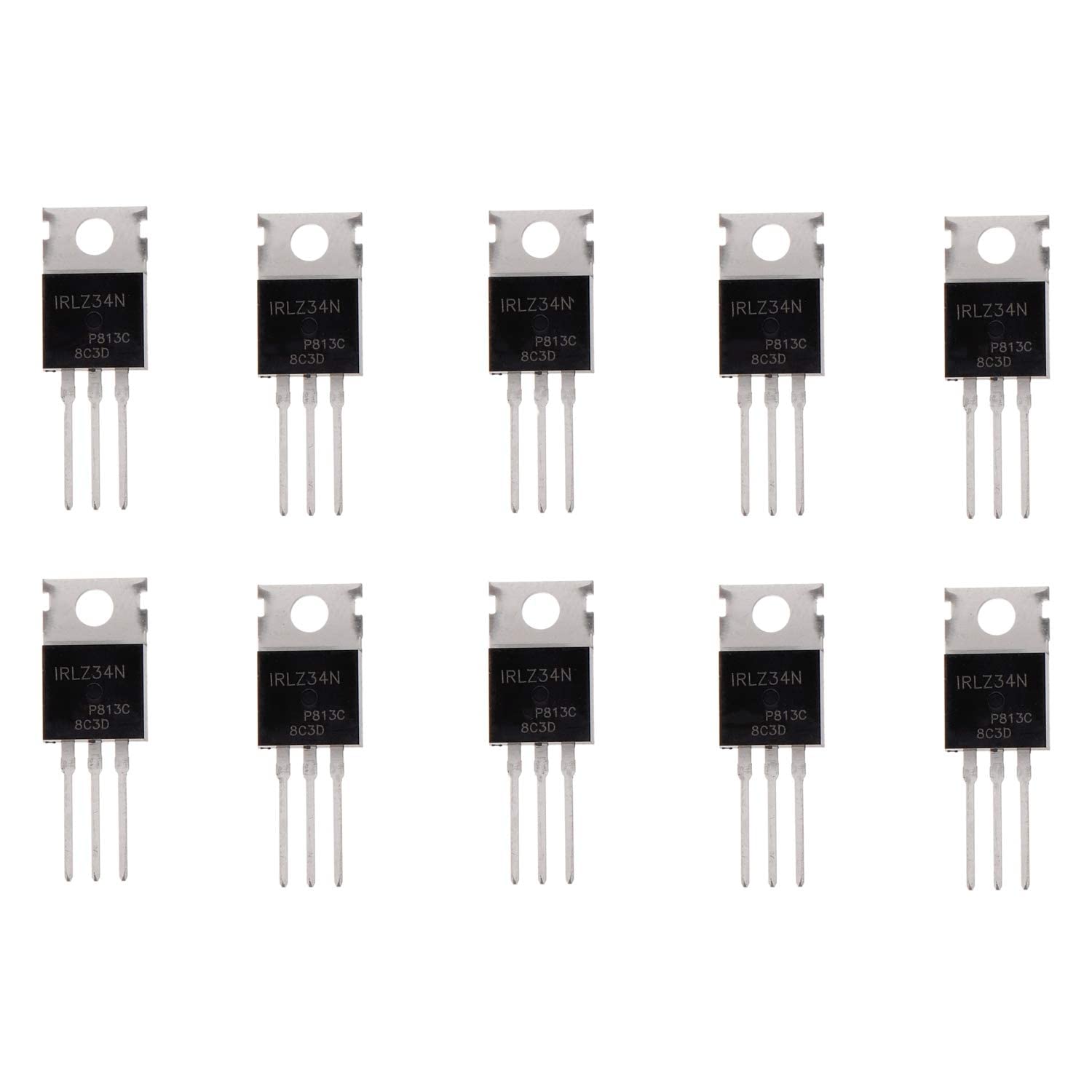 BOJACK IRLZ34N MOSFET 30 A 55 V IRLZ34NPBF N-channel field effect transistors TO-220AB (pack of 10 Pcs)
