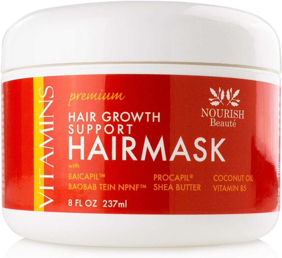 Premium Hair Mask for Hair Loss and Deep Conditioning to Promote Hydration and Regrowth on Dry Damaged Hair for Men and Women, 8 Ounces