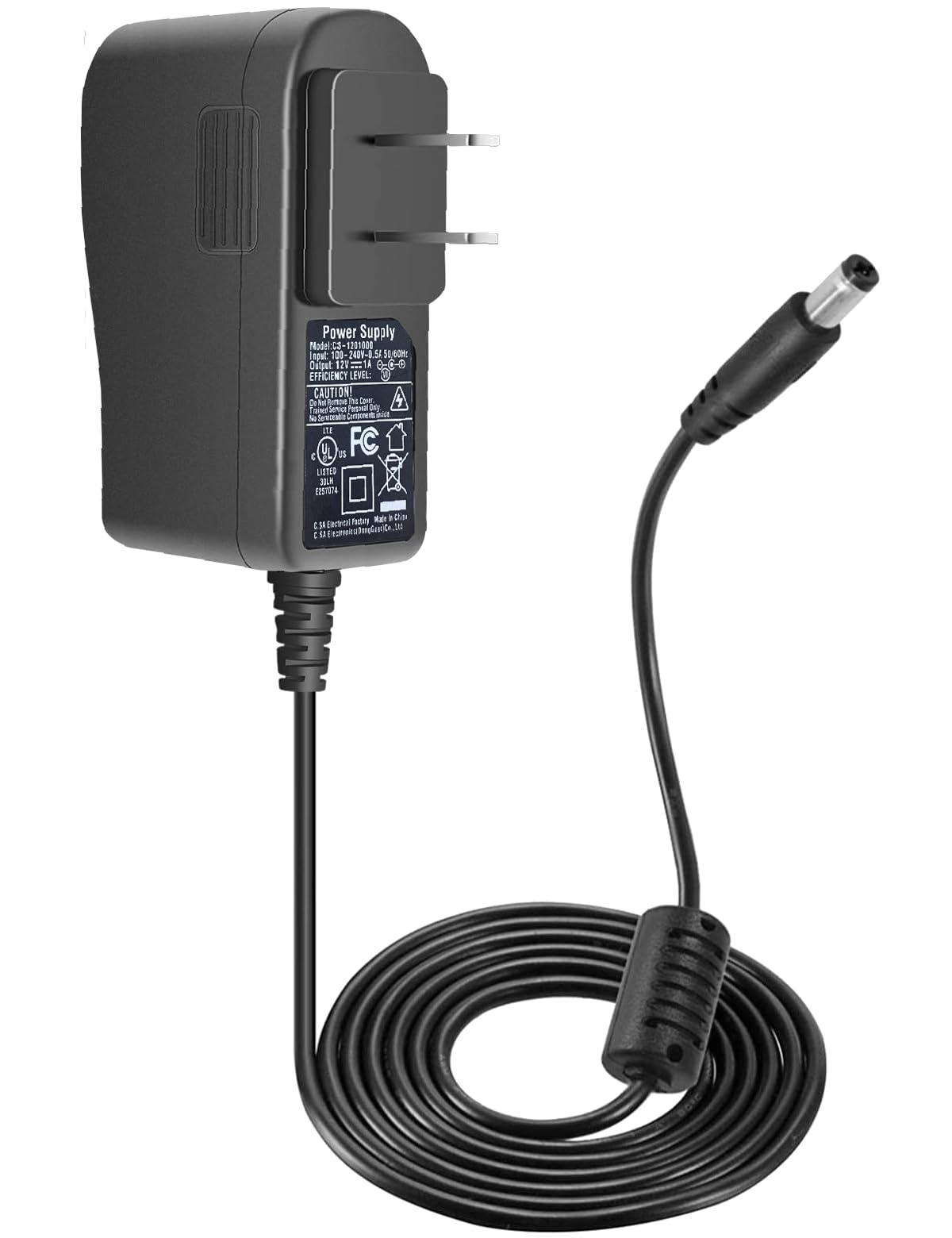Photo 1 of Tonton AC 100-240V to DC 12V 1A Power Supply Adapter, 5.5mm x 2.1mm Plug, DC 12V 1A Power Cord for LED Light Strip, CCTV Camera, DVR, NVR, Router, Printer, Webcam, Computer Case Fans [UL & FCC Listed]