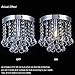 Chandelier Crystal Lighting,Modern Flush Mount Crystal Ceiling Light Fixture,Rain Drop Pendant Ceiling Lamp for Hallway,Dining Room,Bedroom,H7.3 X W7.9