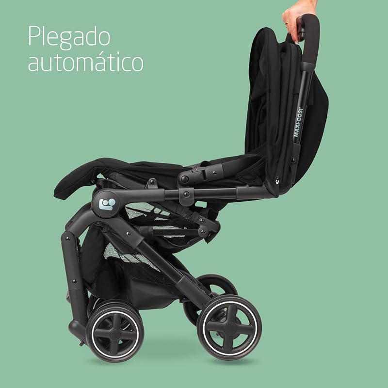 Lara2 Silla de Paseo Compacta, 0–22 kg, Essential Black
