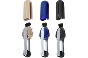 Kioiner 3 Pcs Eyeglasses Lens Cleaners, Mini Portable Carbon Microfibre Cleaning Clip with Brush for All Types of Glasses Sun