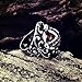 TIGRADE 316l Mens Stainless Steel Biker Band Vintage Cross Fleur De Lis Red Cz Agate Oval Knight Rings