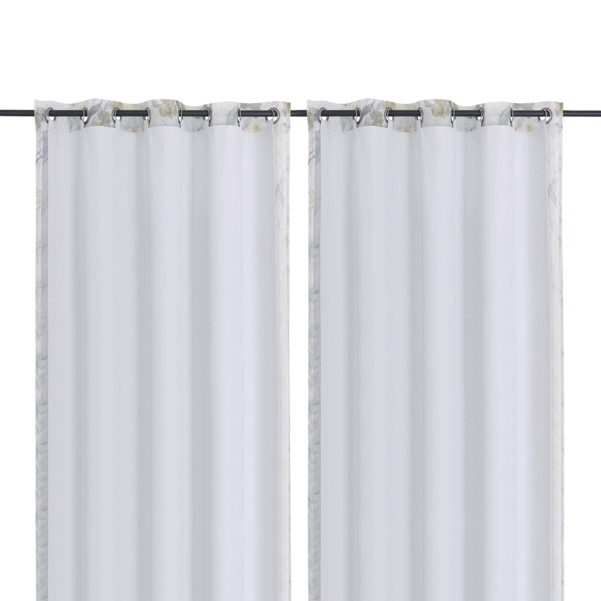 Photo 1 of Chyhomenyc Window Blackout Curtain Liners with 18 Rings, Thermal Insulated 100% Blackout Liner for 84 Inch Curtains, Each 50Wx80L, 2 Liners Per Set with 18 Pieces Rings