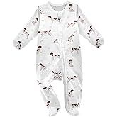 vvfelixl Exercises Doberman Dog Baby Sleepers For Girl Boys Newborn Baby Play One-Piece Footies For 0-24 Months White