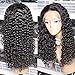 Unprocessed Virgin Brazilian Hair Deep Wave Lace Front Wigs Human Hair with Baby Hair Pre Plucked Transparent Lace Frontals Curly Wig Deep Water Wave Frontal Wigs Wet Wavy Wig(12