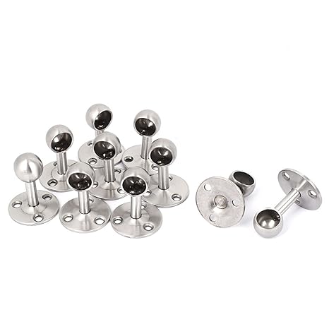 Sellify 16mm Dia Rail Fittings Wardrobe Hanging Rod End Support