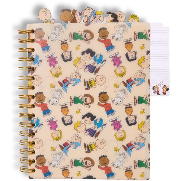 Carnet De Projet Snoopy A5 Avec 4 Intercalaires - Planificateur, Bloc-notes Organisé, Papeterie Cadeau Fans Peanuts