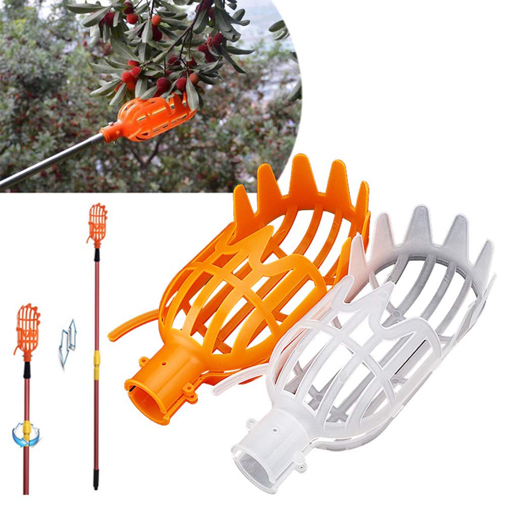 Kerta Fruit Picker Plastic Fruit Picker Fruit Picking Basket Fruit Catcher Garden Picking Tool