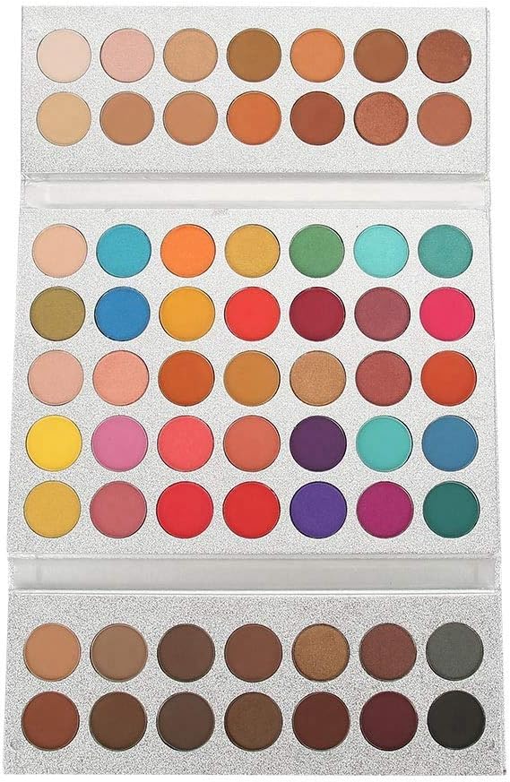 HaiQianXin Beauty Glazed 63 Colors Pearlescent Matte Eyeshadow Eye Cosmetics Makeup Palette