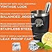 8-in-1 Bartender’s Kit: 24 Oz Stainless Steel Cocktail Shaker with Full Home and Bar Beverage Preparation Set, Leak-Proof Cup, Muddler, Spoon, Jigger, Pourers, Opener, Martini Mojito Kit by Spirit