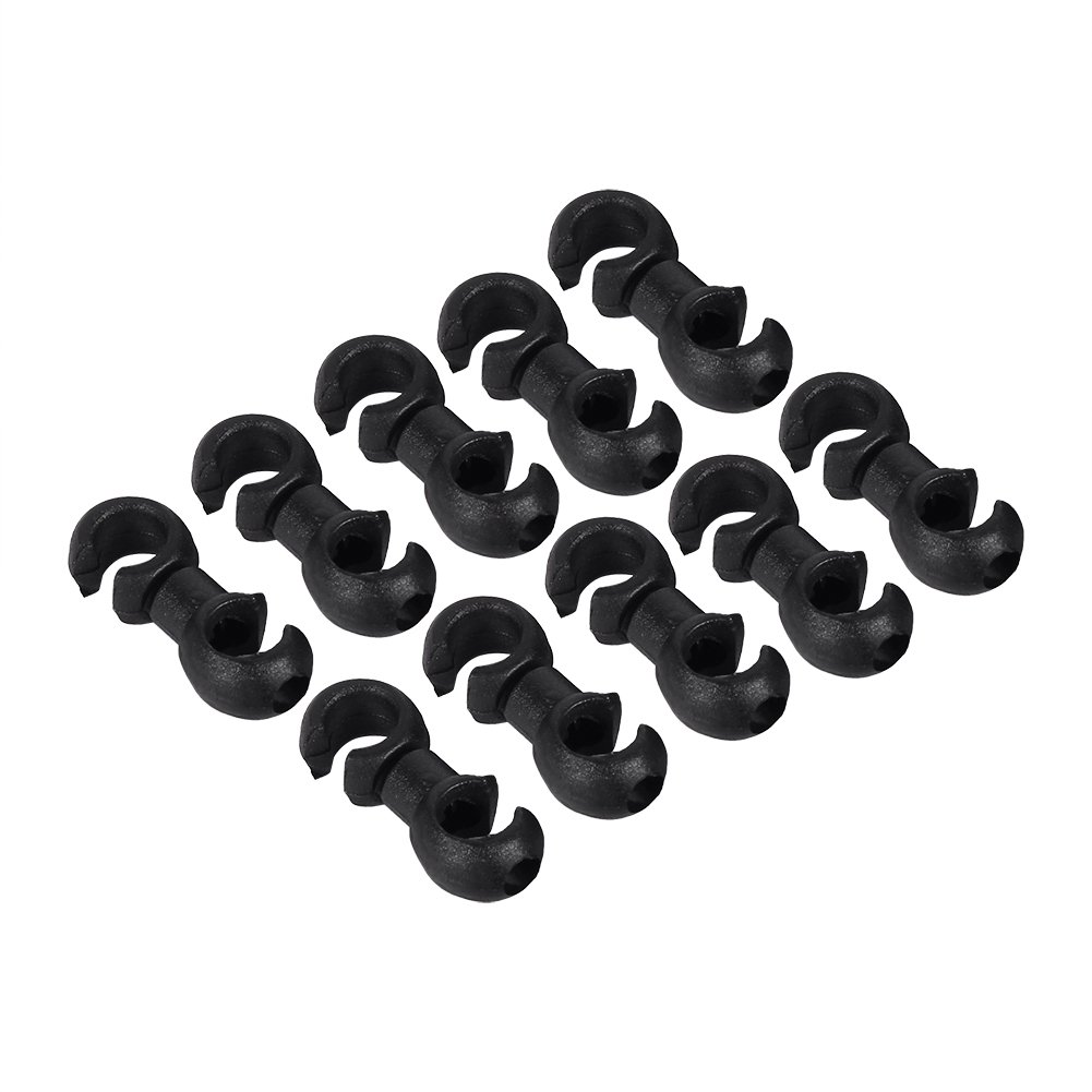 VGEBY 10pcs Brake Cable Clips, Bicycle S Buckle Clips MTB Brake Gear Housing Guides Cycling Bike Accessories (black)