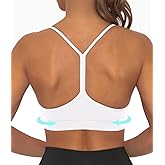 Sports Bra for Women Low Impact Racerback Workout Bras Sexy Thin Straps Yoga Sport Bras with Removable Pads