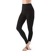 AEKO Women's Thick Yoga Soft Cotton Blend High Waist Workout Leggings with Tummy Control Compression