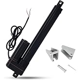 JQDML 12V Heavy Duty Linear Actuator 8 Inch Stroke 660 lbs IP65 Waterproof | 0.2 in/s Speed, Max Load 3000N, Low Noise, with Mounting Brackets, for Window Door Opener, Solar Tracker, RV, Home Automation