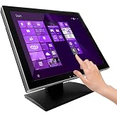 17 Inch Pro Commercial Grade Capacitive LED Backlit Multi-Touch HDMI Monitor, 4:3 Display 1280 x 1024, True Flat Seamless Touchscreen, Great for Office, POS, Retail, Restaurant, Bar, Gym, Warehouse