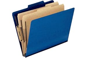 Pendaflex File Folders, Colour Press Guard Classification Folders, Letter Size, 2 Dividers, 6 Fasteners, Moisture-Resistant C