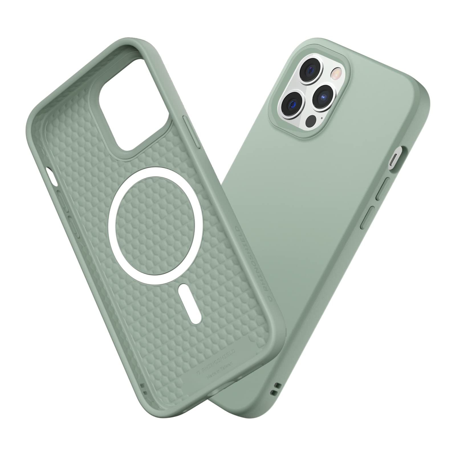 Photo 1 of RhinoShield SolidSuit Case Compatible with Magsafe for [iPhone 12 Pro Max] | Shock Absorbent Slim Design Protective Cover with Premium Matte Finish 3.5M / 11ft Drop Protection - Sage Green