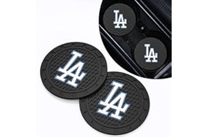 ARTANLIFE Silicone Dodgers Car Cup Holder Coasters,Baseball Fans Car Coasters for LA Dodgers Fans, Non-Slip Universal Fit Cup Holder Insert