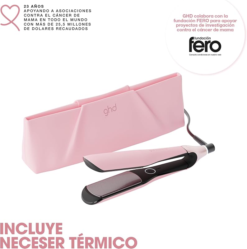 Alisador Chronos Max Profissional, Placas Largas - Rosa Pastel