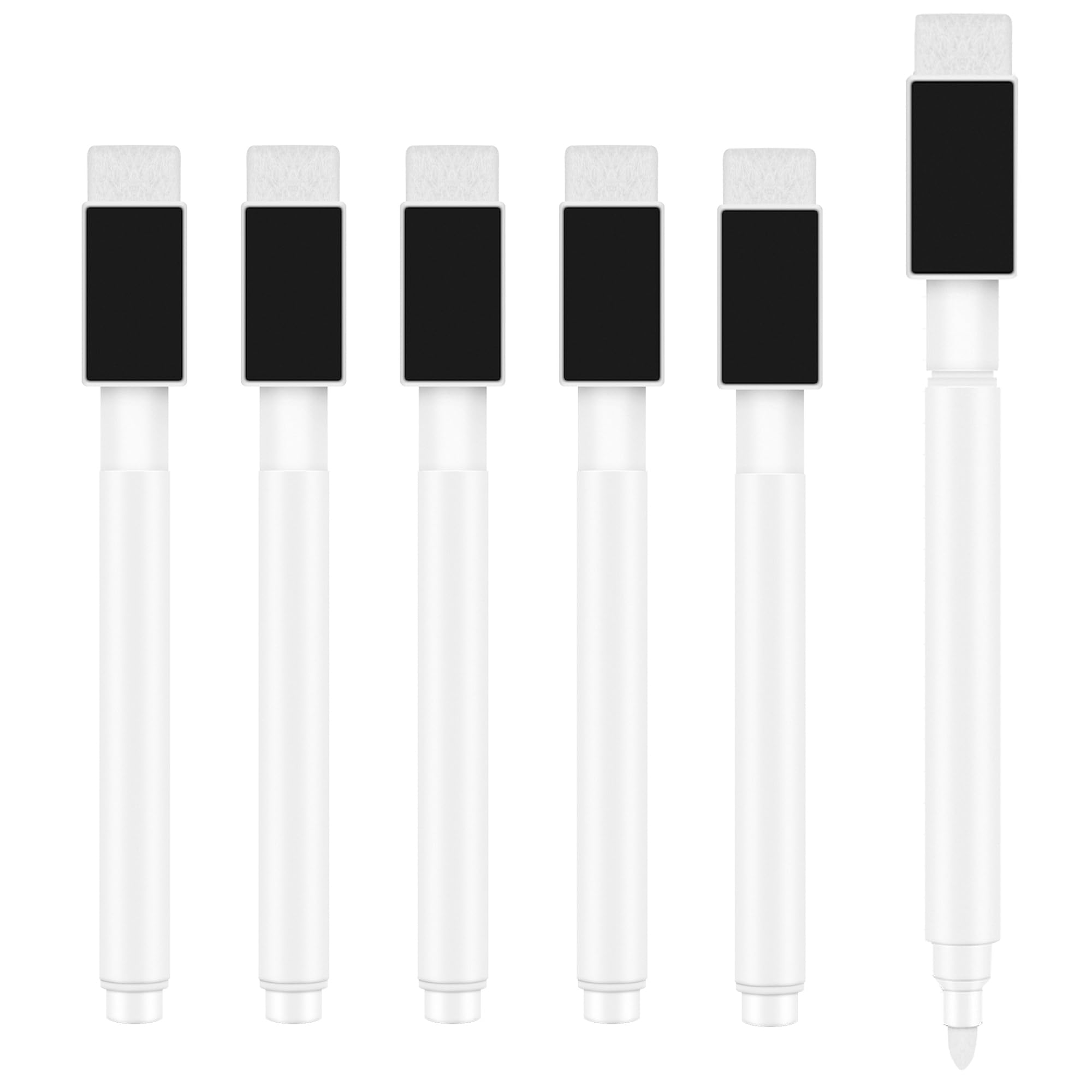 Photo 1 of Beautifultracy 5 Pcs White Dry Erase Markers Magnetic Dry Erase Marker with Eraser Cap Mini Dry Erase Markers for Blackboard (5)