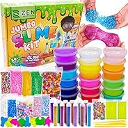 DIY Slime Kit Toy for Kids Girls Boys Ages 5-12, Glow in The Dark Glitter Slime Making Kit - Slime Supplies w/