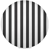 xigua Black and White Stripes Round Placemats Set of 4,Non-Slip Heat Resistant Washable Table Mats for Kitchen Dining Table Decoration,15.4 Inch