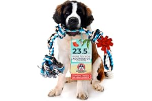 Pacific Pups Products Large Dog Rope Toy for Large Dogs - 23.5" Dog Tug of War Toy - Durable Big Pull Rope for Aggressive Chewers & Teething Puppies