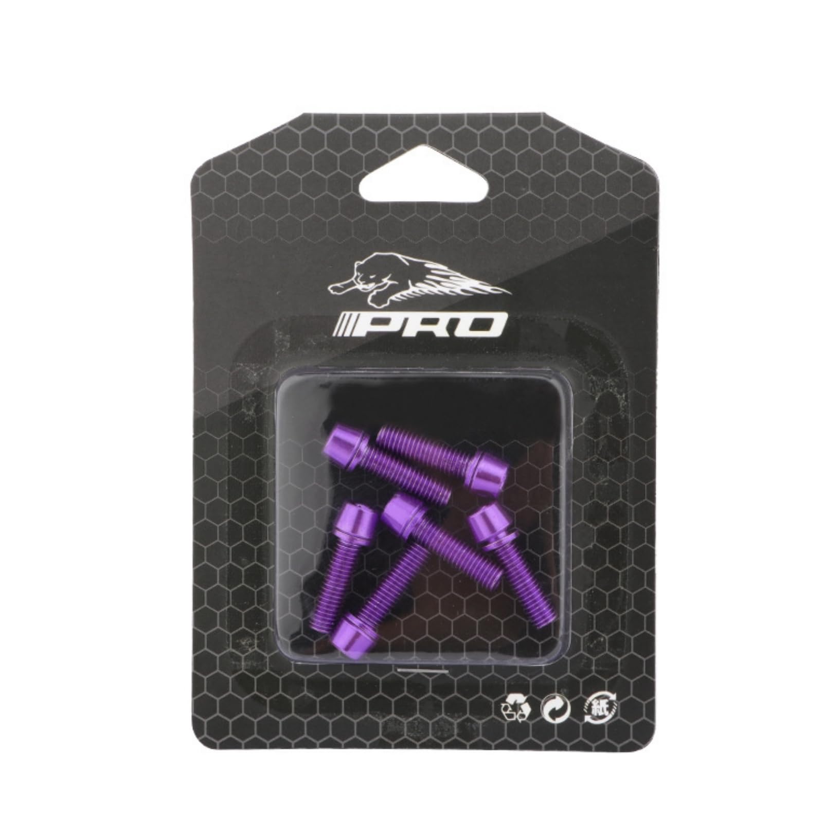 Bike Stem Bolts 6PCS M5x18mm Stem Bolts Screws Stainless Steel Bike Stem Parts with Washer for BMX MTB Road Bikes,Purple