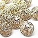 Chenkou Craft New 20pcs Gold Alloy Rhinestone Crytal Hollow Buttons 25mm Sewing Craft Lots