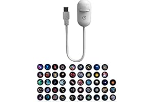 Wireless Star Projector for Bedroom,Portable Galaxy Night Light with 48Pcs Films,Rechargeable LED Sky Projector & Warm Nightl