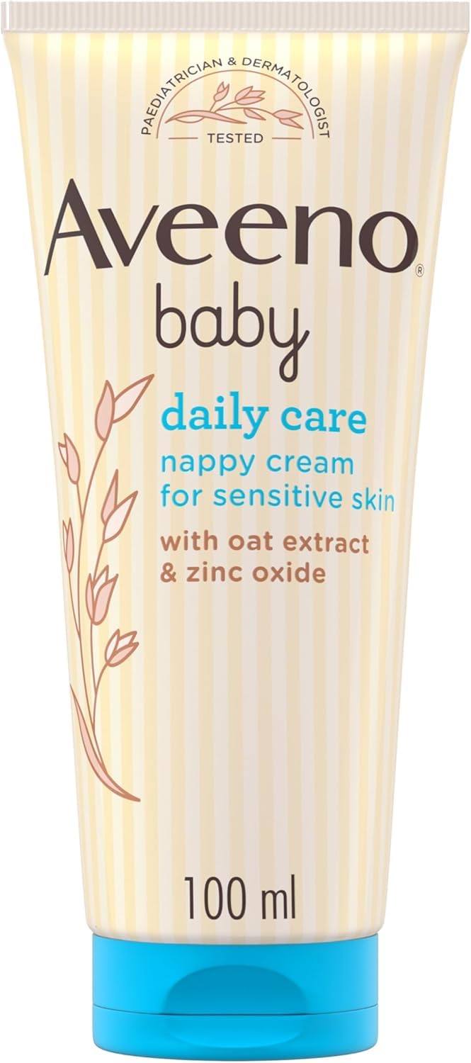 Aveeno Baby Daily Care Nappy Cream (1x 100ml), Gentle Cream to Soothe Delicate Skin, a Preventative Nappy Rash Lotion with Long-Lasting Protection, Suitable for Sensitive Skin Prone to Baby Eczema