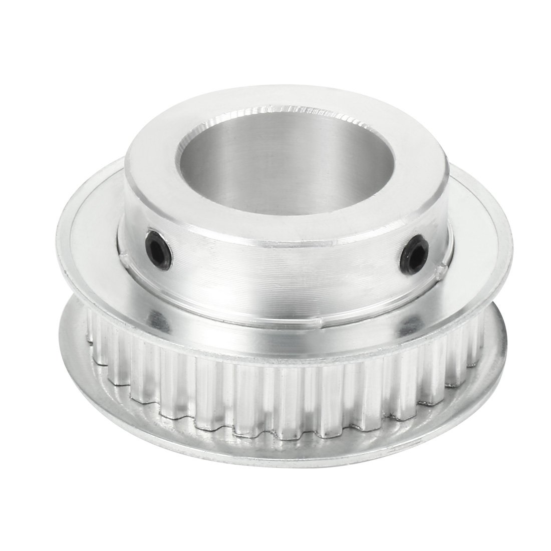 sourcing map Aluminum 30 Teeth 25mm Bore 5.08mm Timing Belt Pulley for 10mm Belt