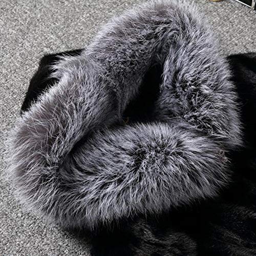 Nevera Women Long Sleeve Parka Outwear Fox Fur Coat Winter Warm Hooded Coat Black - Thumbnail 3