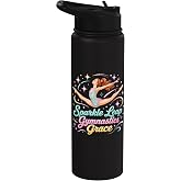Graceful Leap Rhythmic Gymnastics Motion Art Stainless Steel Insulated Water Bottle