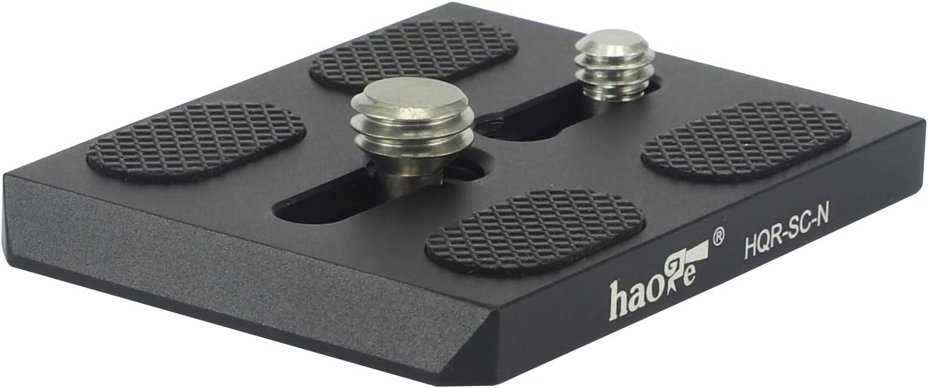 Haoge HQR-SC-N Quick Release Plate for Sachtler Video DV8/100 DV10 DV10 5+5 FSB6T FSB8TFSB-10T Tripod Fluid Head replace Touch & Go Plate S compatible Canon EF 600mm f/4L is III USM Lens foot
