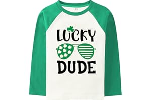 CHIPELER Toddler St Patricks Day T-Shirt Boys Girls Lucky Irish Shamrock Paddy's Day Graphic Tees Tops 2-7 Years