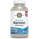 KAL Magnesium Glycinate Tablets, Fully Chelated, High Absorption Formula with Magnesium Bisglycinate Chelate for Nerve, Muscle & Bone Health Support, Vegan, Gluten Free, Value Size, 240 Tablets