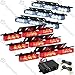 54 LED Red White Emergency Warning Flash Strobe Lights Bar Tow Auto Car Truck Windshield Deck Grill Dash (RedWhite)