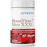 Juvenon BloodFlow-7 XXXL Nitric Oxide Supplements for Men & Women - More Powerful, Longer Lasting Natural Nitric Oxide Booster with Nitrosigine® + S7® - Blood Flow & Circulation Support (1-Pack)