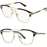 Gucci GG0241O Designer Fashion Eyeglasses Stylish Metal Rectangular Frame Eyewear with Luxury eSHADES Kit - Embrace Sophistication and Elegance