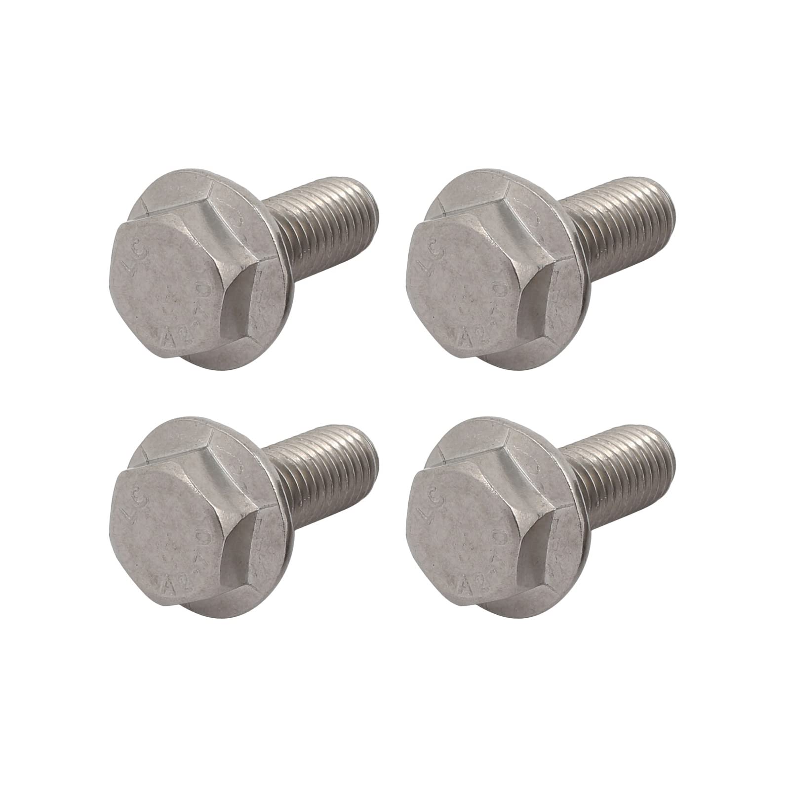 METALLIXITY Flange Hex Head Bolts (M12x30mm) 4pcs, Hexagon Bolt Fully Thread Screw - for House Construction Hardware Fasteners