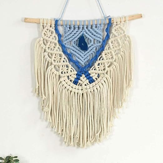 Macrame Colgar En La Pared Tapiz Corazon De Angel Elegante