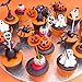 Halloween Food Picks Cupcake Toppers Decorations Halloween Party Picks Halloween Toppers With Ghosts Spider Pumpkin Skull Bat Design Plastic Decorative Food Picks Holiday Picks