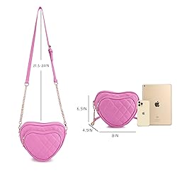 lola mae Heart Shape Satchel Crossbody Purse for