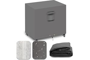 CNCZMH Heavy Duty Patio Furniture Covers Waterproof, 600D Outdoor Furniture Cover Waterproof for Sectional Sofa Couch, Outdoor Dining Table and Chair Set Covers 48''L x 24''W x 35''H, Grey