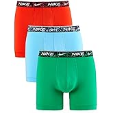 Nike Dri-FIT Men's Essential Cotton Stretch Boxer Briefs w/Fly - Picante Red/Aquarius Blue/Stadium Green, Small