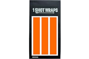 1 SHOT WRAPS Arrow Wraps for Carbon Shafts - Glossy, Bright Colors- Pack of 15- Various Lengths and Widths.