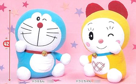 Amazon ドラえもん 特大サイズぬいぐるみ ドラミちゃんと一緒にウィンク さらふわver 全２種 ぬいぐるみ おもちゃ