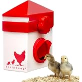 RentACoop Chick2Chicken 2.5lb BPA-Free Single-Port No-Waste Chicken Feeder | Includes Anti-Roost Lid, Slider Port Cover, and Coop Clip. Suitable for Quail, Chicks, and Adult Chickens